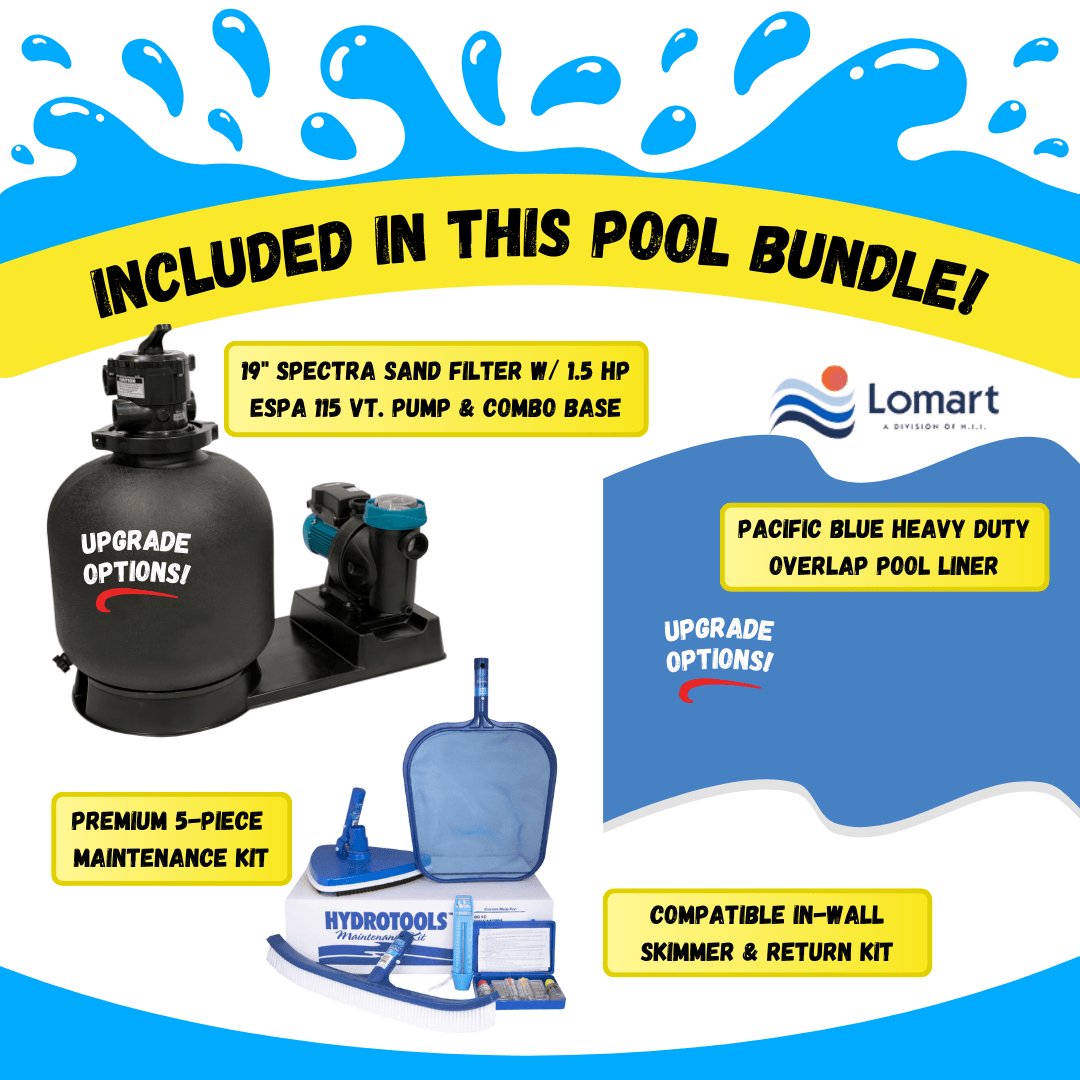 12' x 24' Coastal 5" Steel Frame Oval Pool & Bundle - 48"