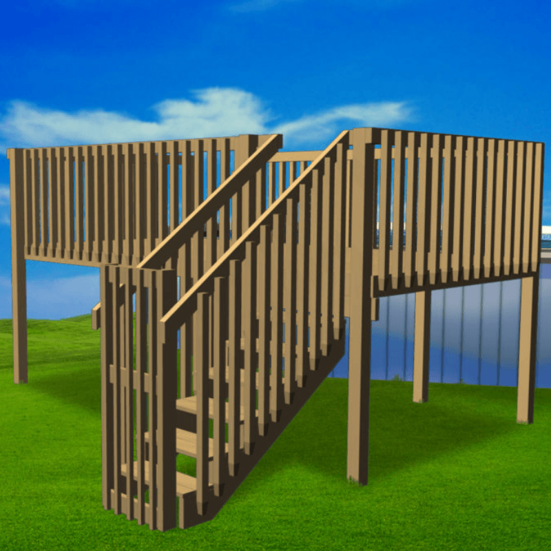 4 ft. x 16 ft. Connect-a-Deck and Entry Steps