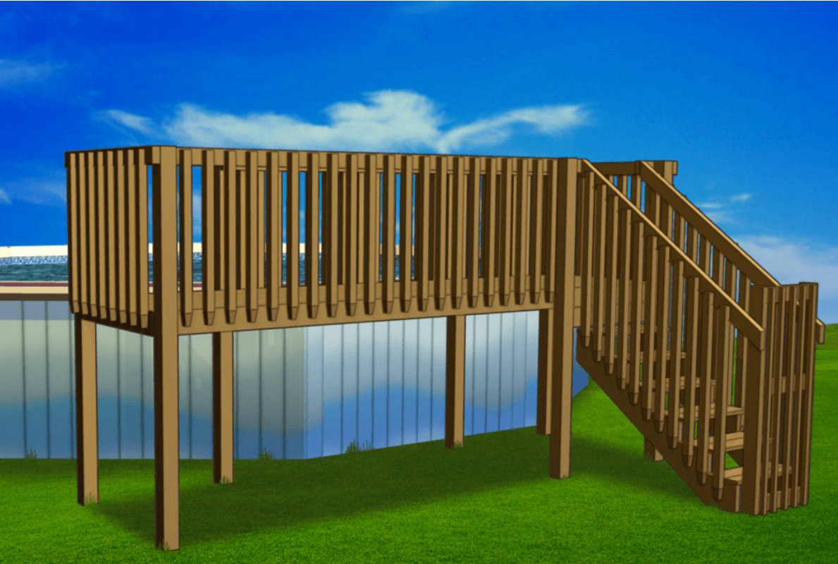 4 ft. x 8 ft. Connect-a-Deck and Entry Steps