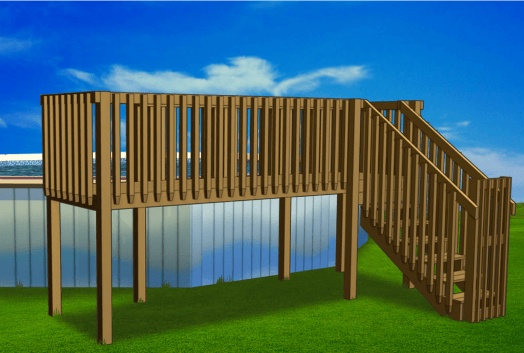 8 ft. x 8 ft. Connect-a-Deck and Entry Steps